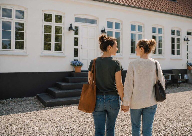Lesbisches Paar vor IVF-SYD in Dänemark auf dem Weg zur Behandlung mit der ROPA-Methode